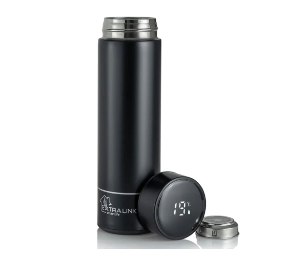 ExtraLink Travel Mug Czarny Kubek termiczny Termos z wyświetlaczem LED - 1585403 - zdjęcie